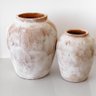 04 vaso brie em ceramica branco e terracota p