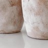 19 vaso brie em ceramica branco e terracota p