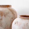 20 vaso brie em ceramica branco e terracota p